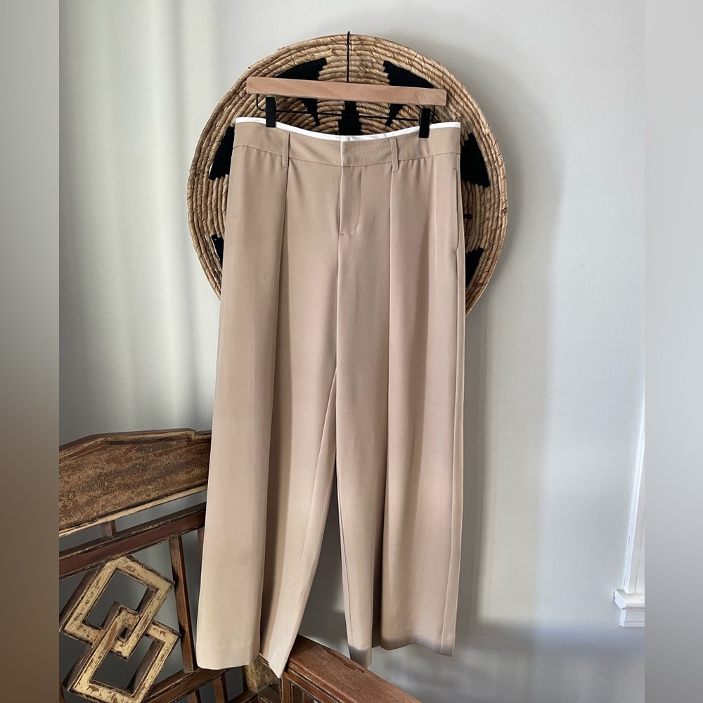 Target Future Collective Khaki Wide-leg Trouser Pant Size M